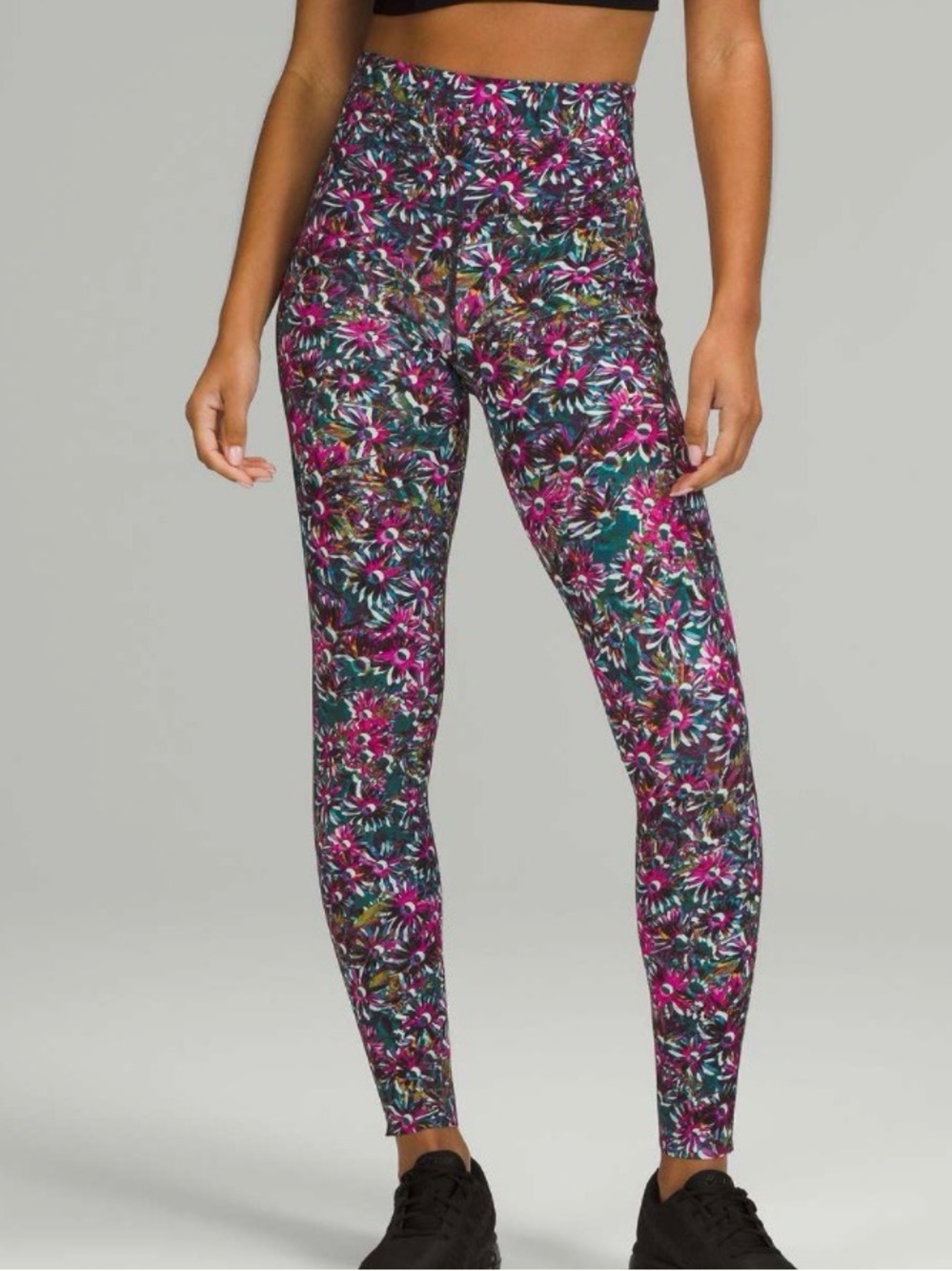 Lululemon Base Pace High Rise Leggings 28” ~ 2 ~ Floral Electric Multi